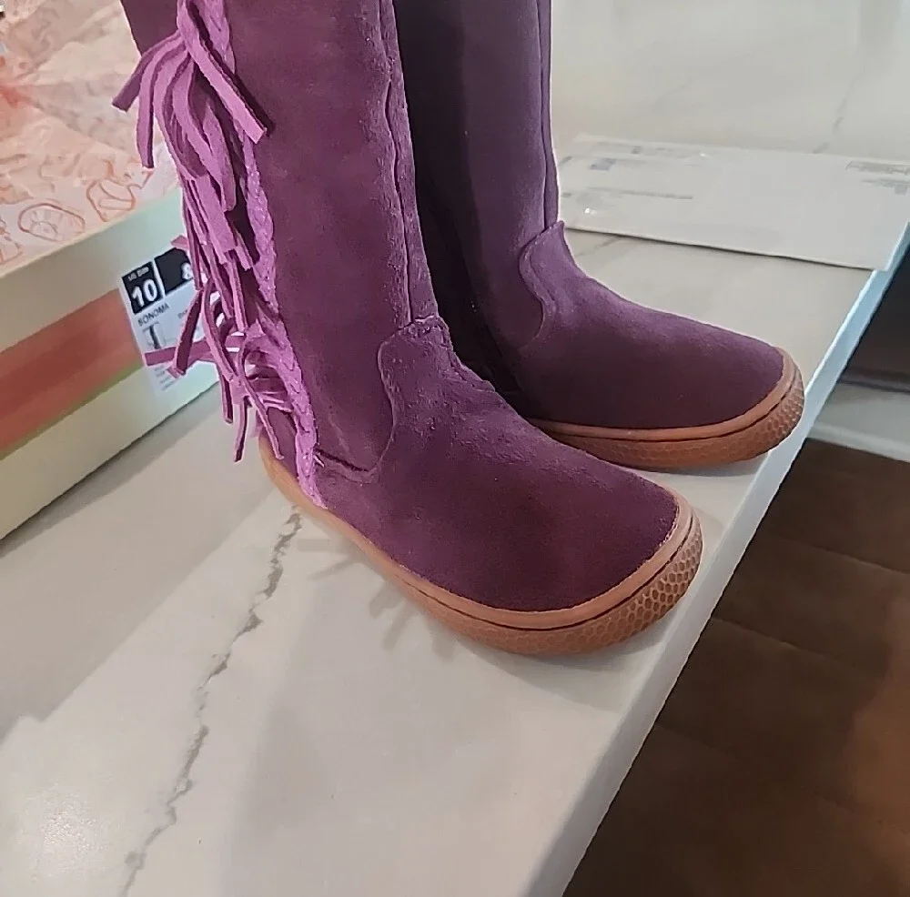 Purple Suede Livie And Luca Matilad Jane Girls Boots Size 10
